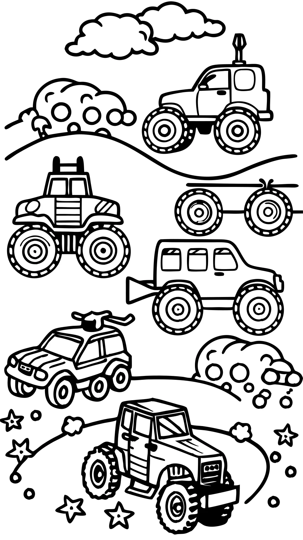 monster truck coloring book pages